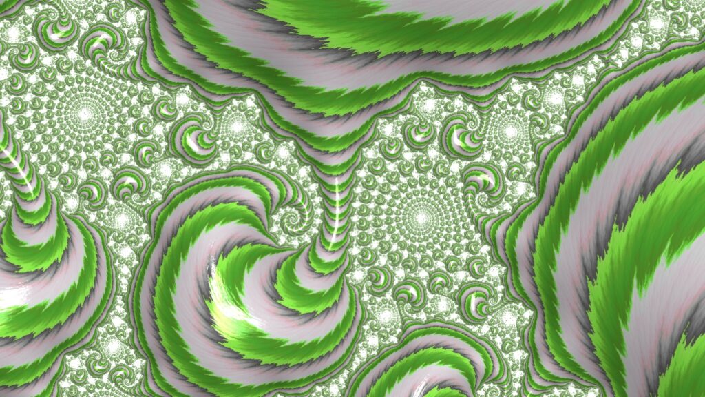 Dr. Seuss looking green and silver fractal